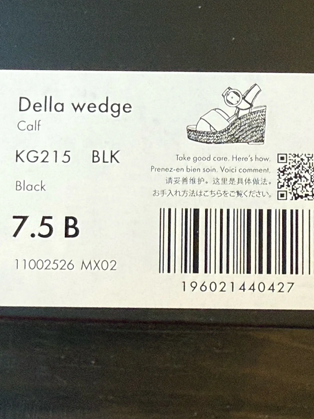 KATE SPADE: Della Wedge; Black, 7.5